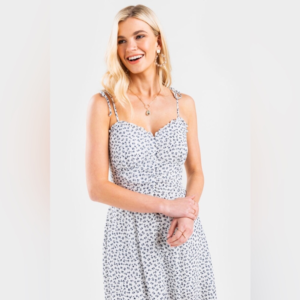 TRIXX Small Lanely Ditsy Floral Midi Dress